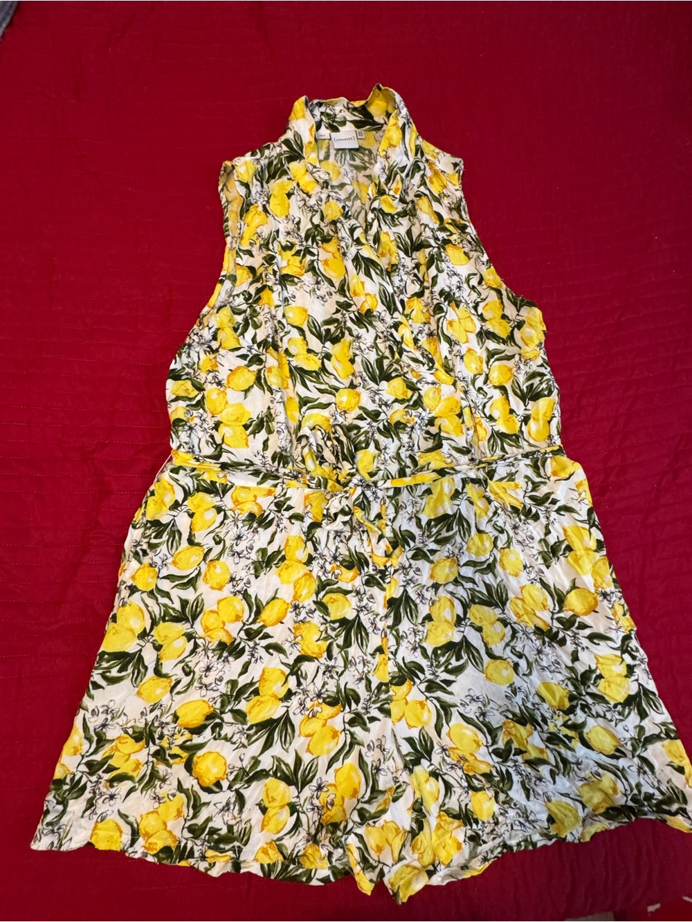 Junarose Yellow Lemon Floral Romper